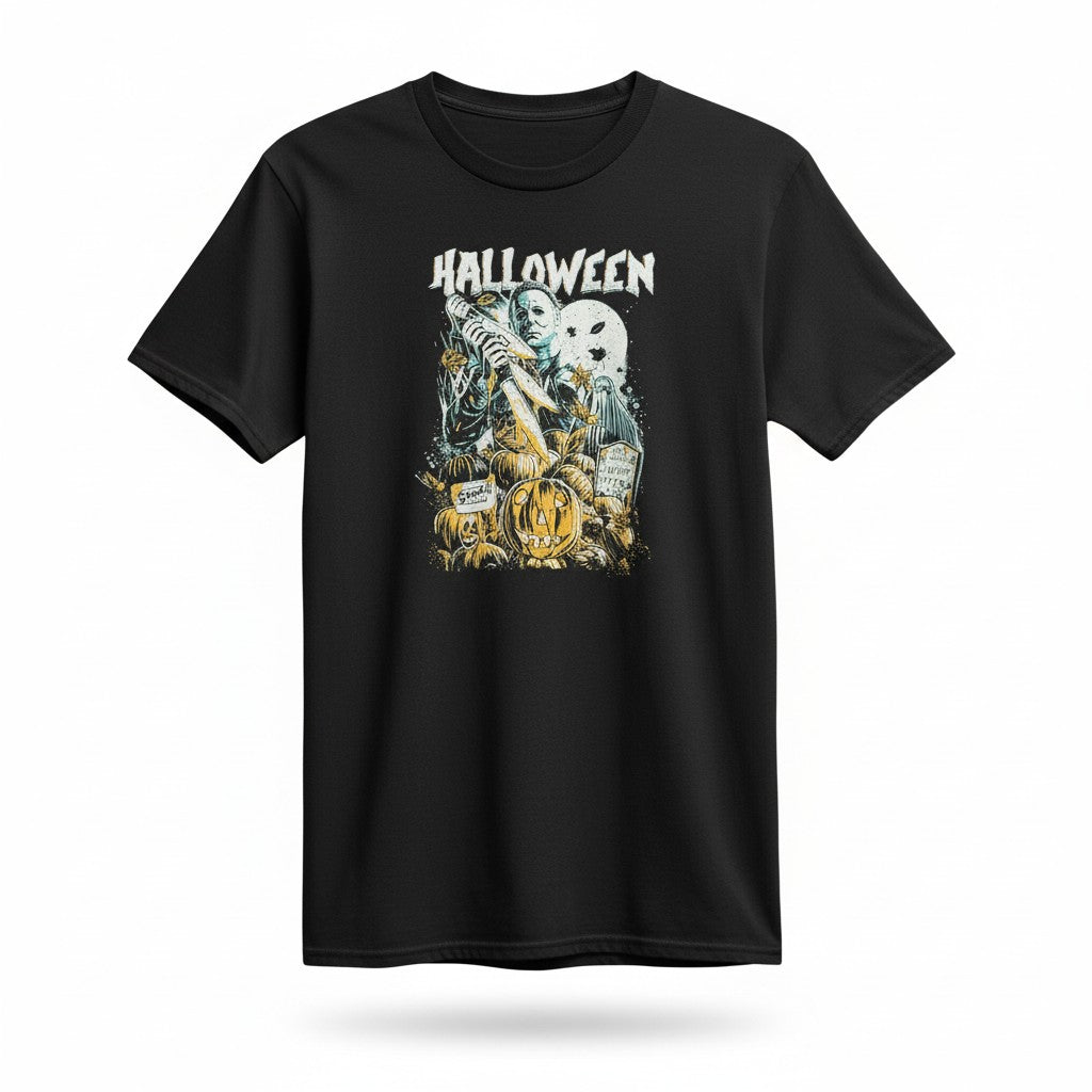 Halloween Pumpkin Graveyard Tshirt