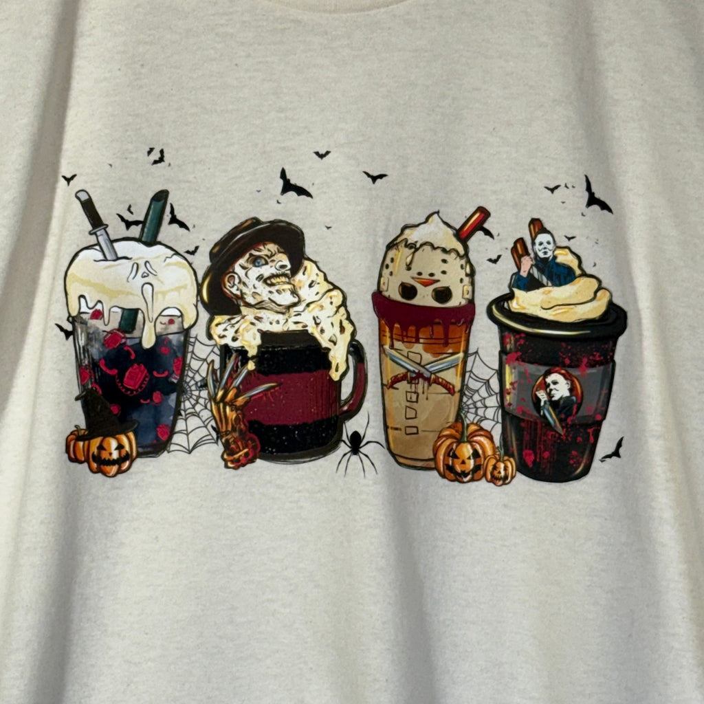 Halloween Coffee lineup Tshirt