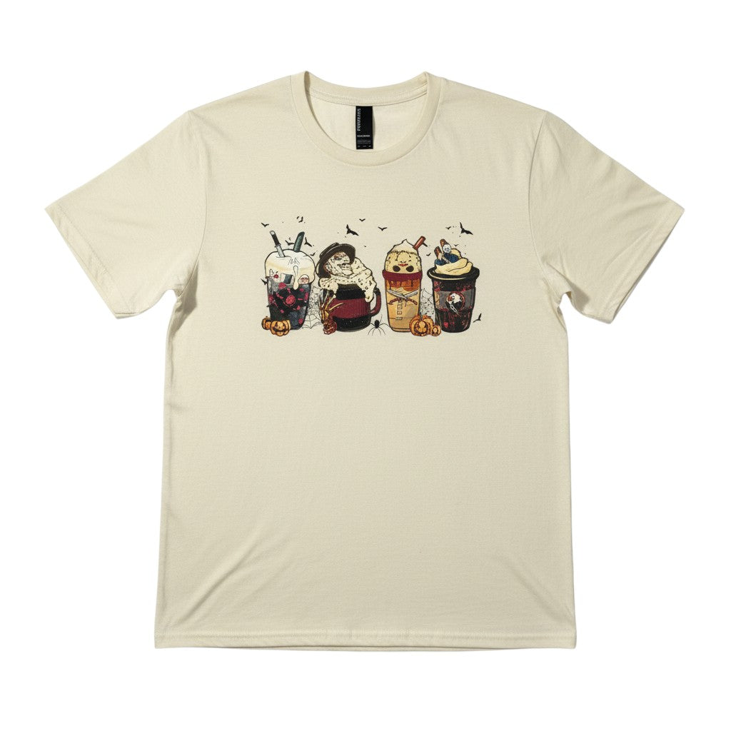 Halloween Coffee lineup Tshirt