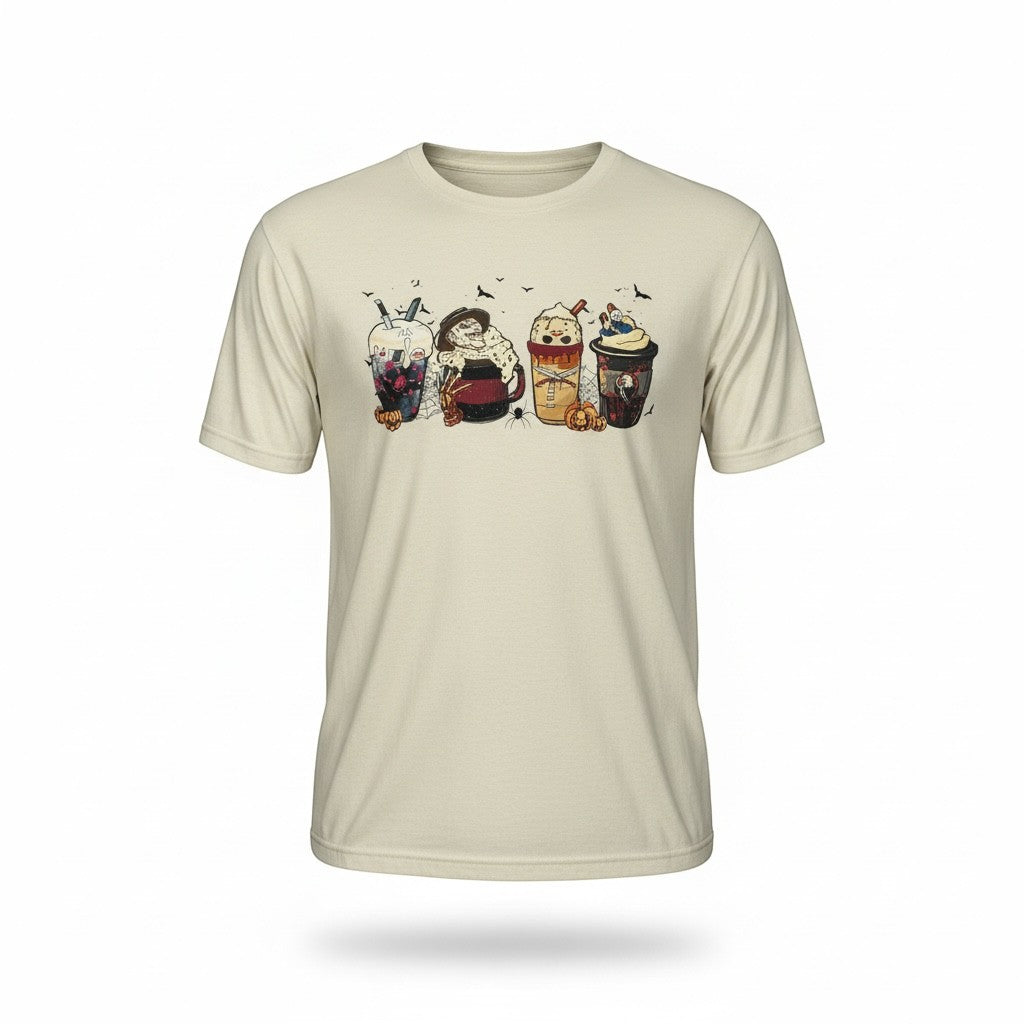 Halloween Coffee lineup Tshirt