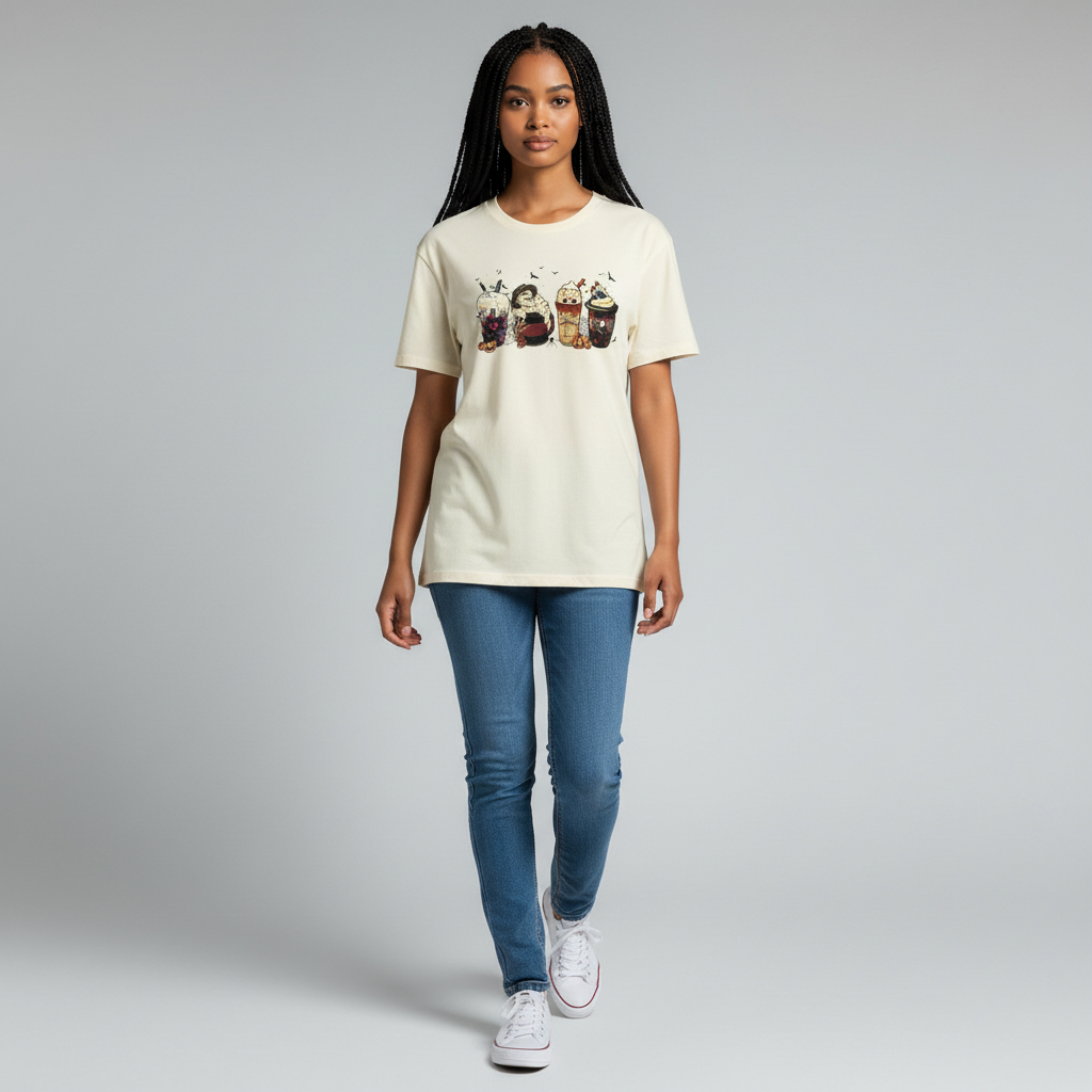Halloween Coffee lineup Tshirt