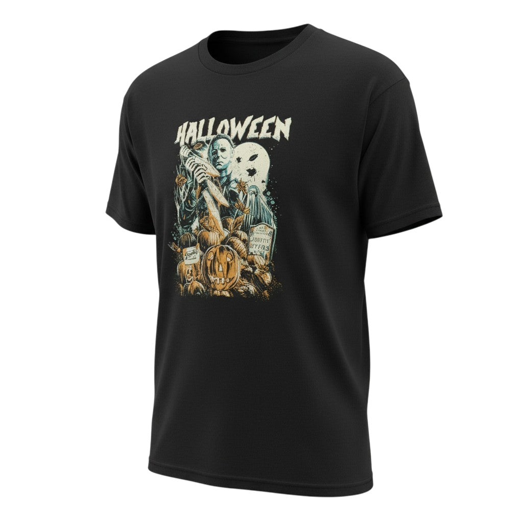 Halloween Pumpkin Graveyard Tshirt