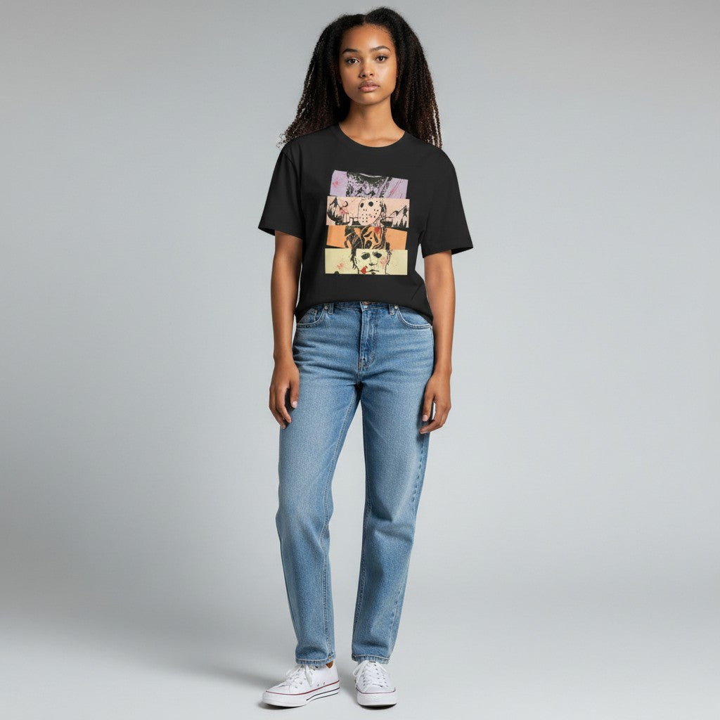 Horror Faces Block Tshirt