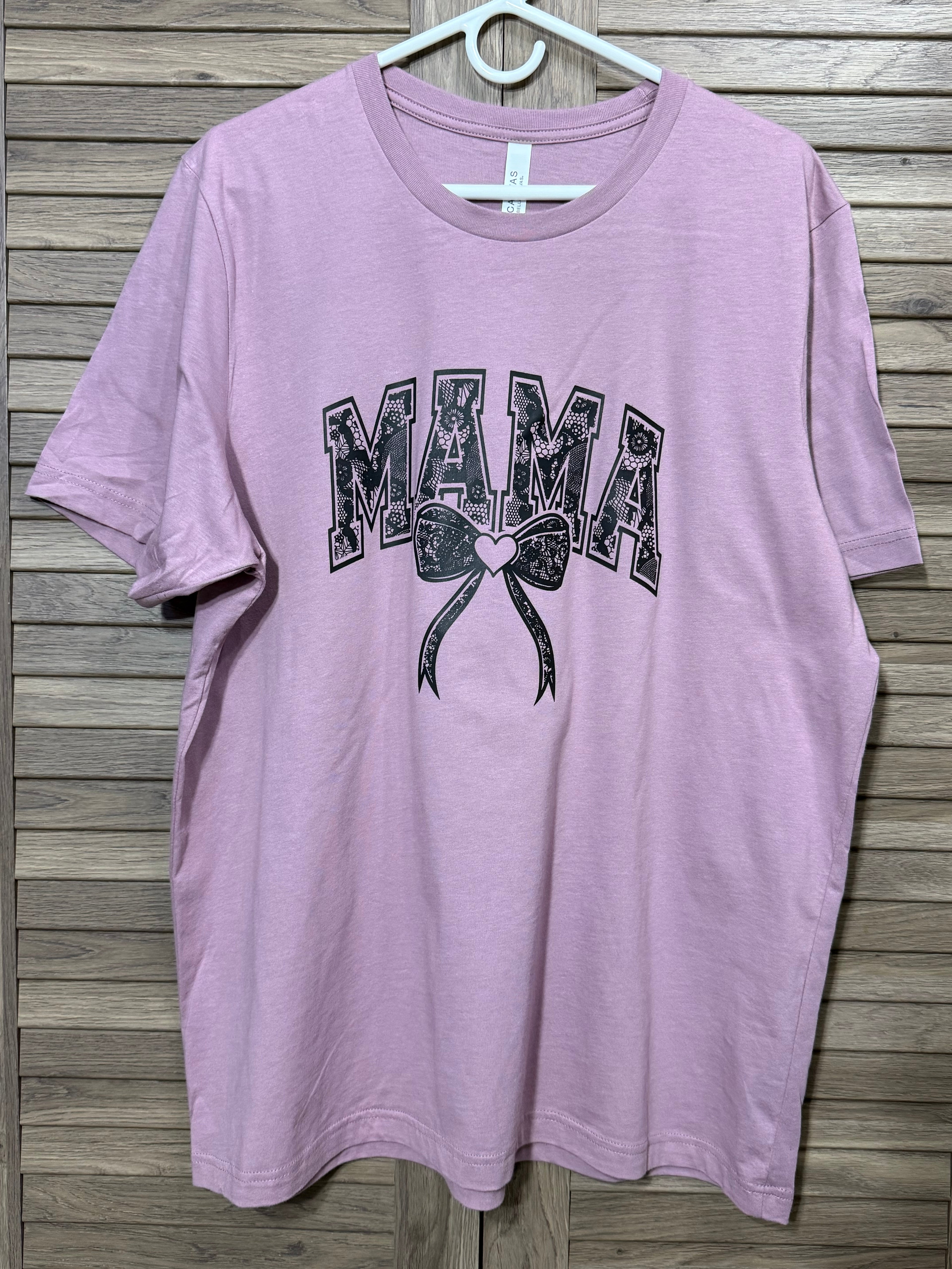 Mama Laced Ribbon Tshirt