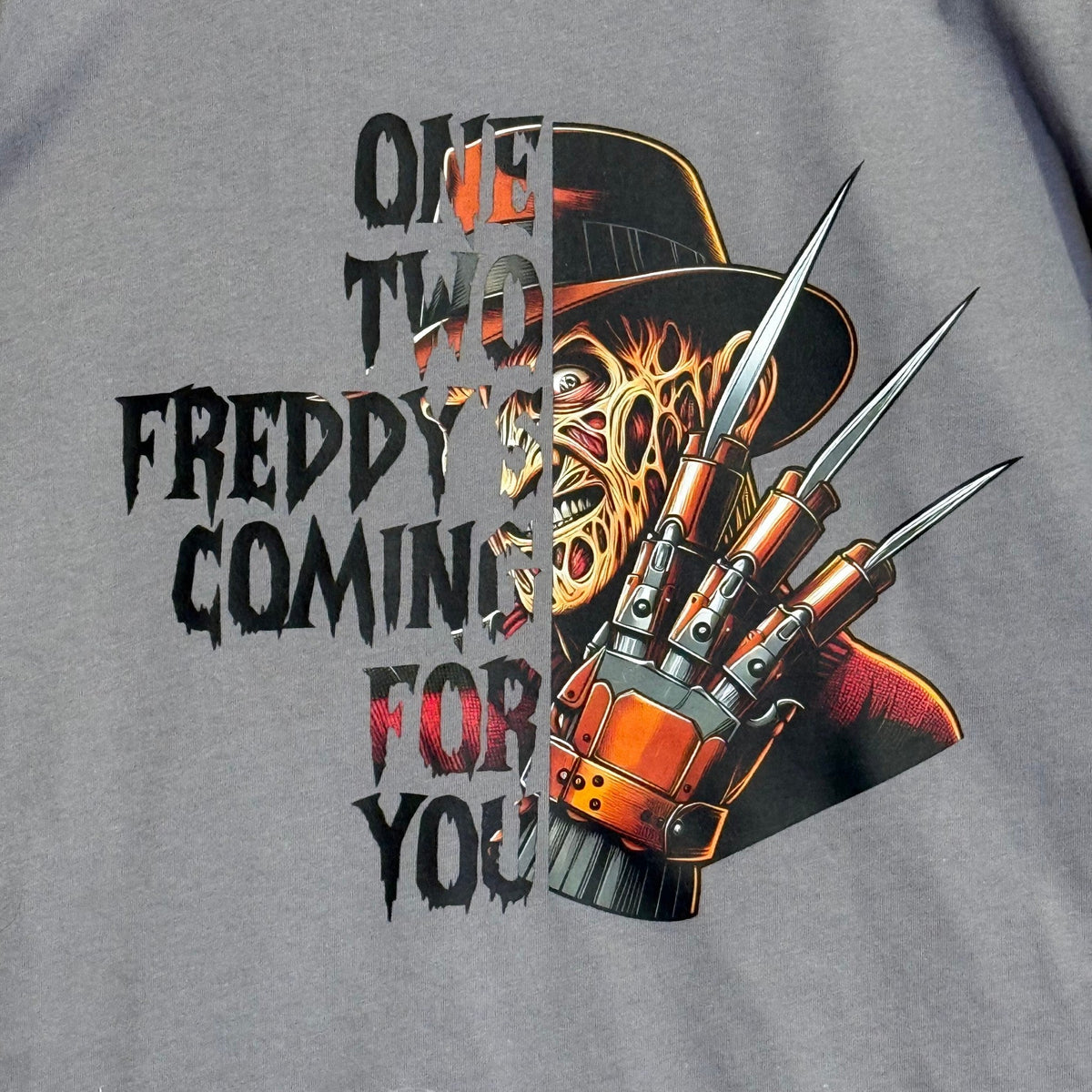 One, Two, Freddys Coming for You Horror Tee