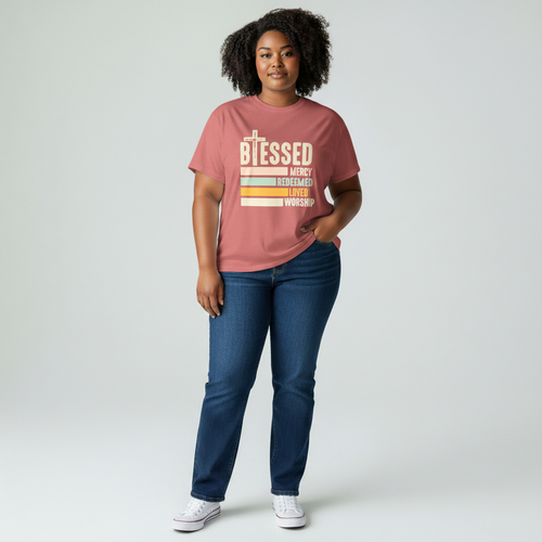 Blessed, Mercy, Redeemed, Love, Worship T-shirt