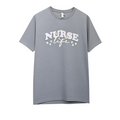 Zia Rose Boutique Nurse Life t-shirt in grey cotton with pastel purple and blue graphic print
