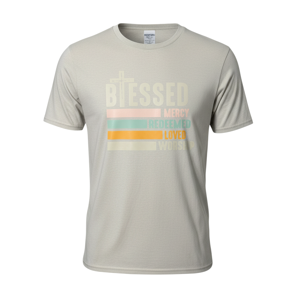 Blessed, Mercy, Redeemed, Love, Worship T-shirt